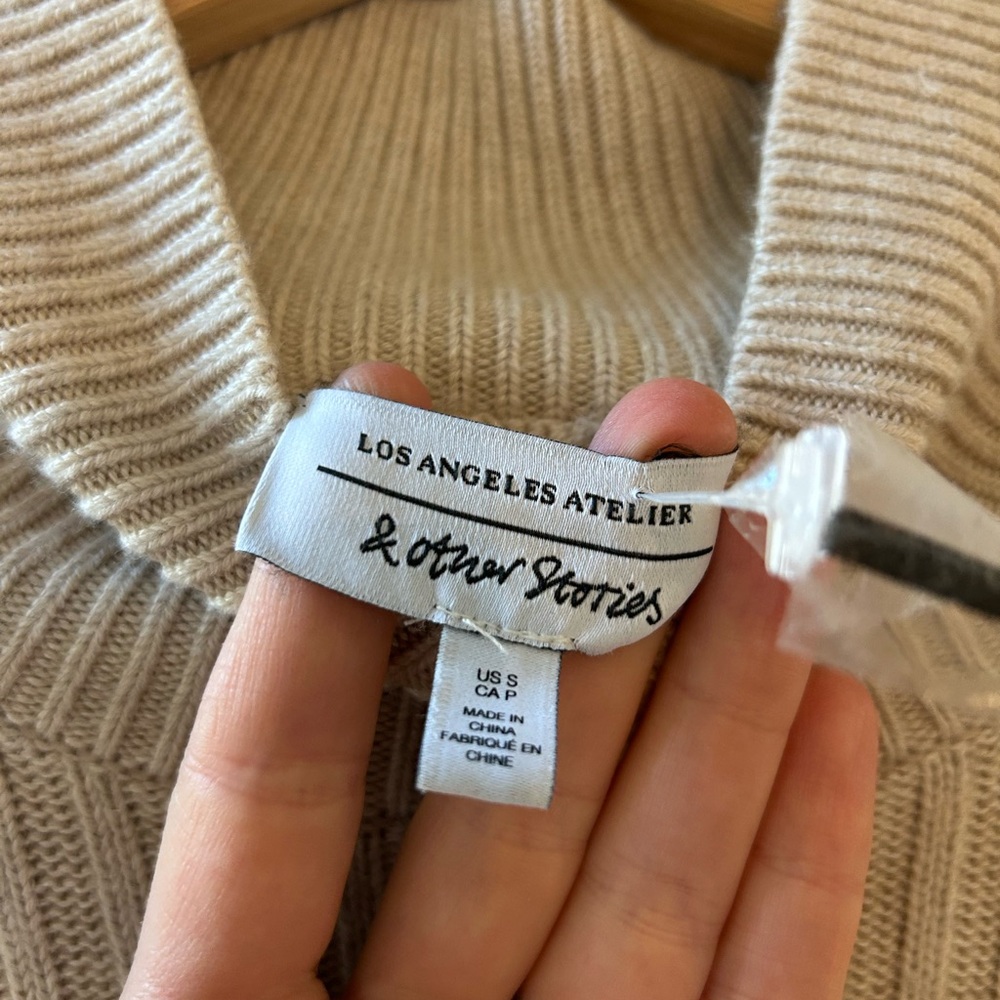 & Other Stories Beige Oatmeal Sweater Dress - Small - Picture 6 of 6